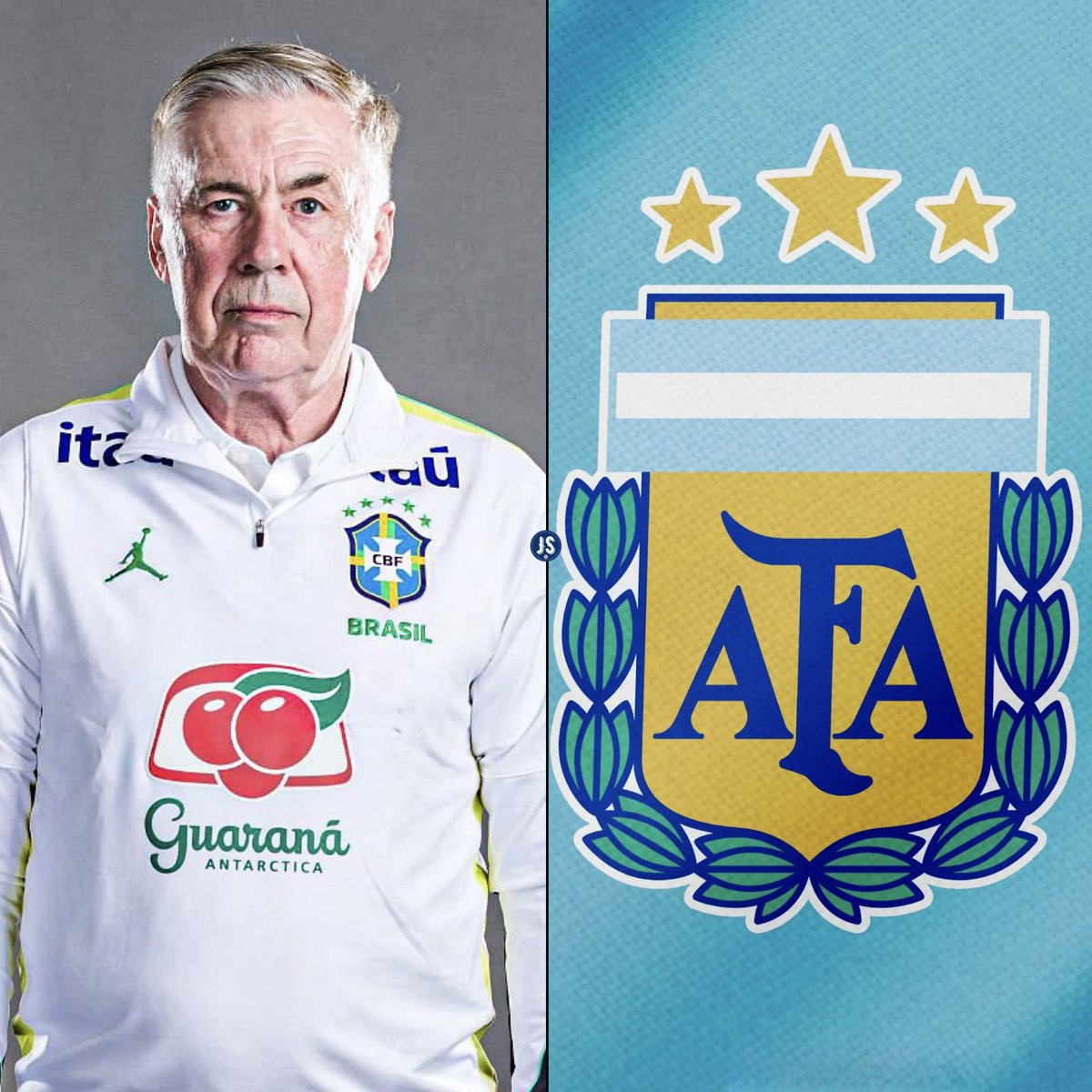 juegosimple__'s tweet photo. “¿Quién podia decir que Argentina iba a sufrir contra Cabo Verde? Nadie. Y Argentina sufrió porque el fútbol moderno es así. Tú tienes que jugar contra rivales muy bien preparados. Yo no digo que es una falta de Argentina, es una felicitación para Cabo Verde por jugar un partido tan bonito”.

Firma: Carlo Ancelotti, en conferencia.