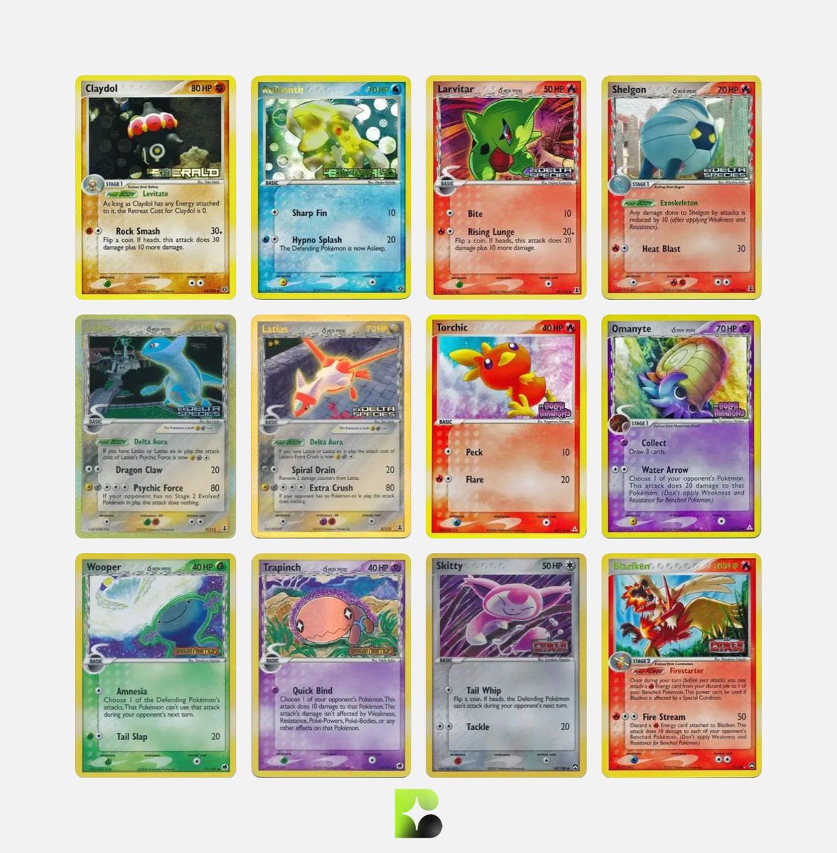 bindifyapp's tweet photo. Took some time this weekend to manually supplement the EX era stamped variants! Still missing some for Delta Species, but glad to see my favorite era being more complete in the app 😮💨🔥
#madewithbindify https://t.co/XxR7NzdlWG