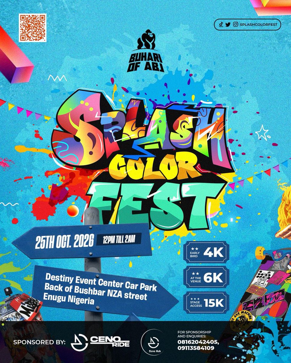 splashcolorfest's tweet photo. SPLASH COLOUR FEST IS BACK BIGGER AND BETTER🥳🎨
 Get ready to experience an explosion of colours, music, laughter, and unforgettable moments!!🥹
Join us on the *25th OF OCTOBER* let's have fun and make memories 🥹🎨🎉
. Purchase your tickets at https://t.co/Yc8MqluQQX https://t.co/INpUR97x78