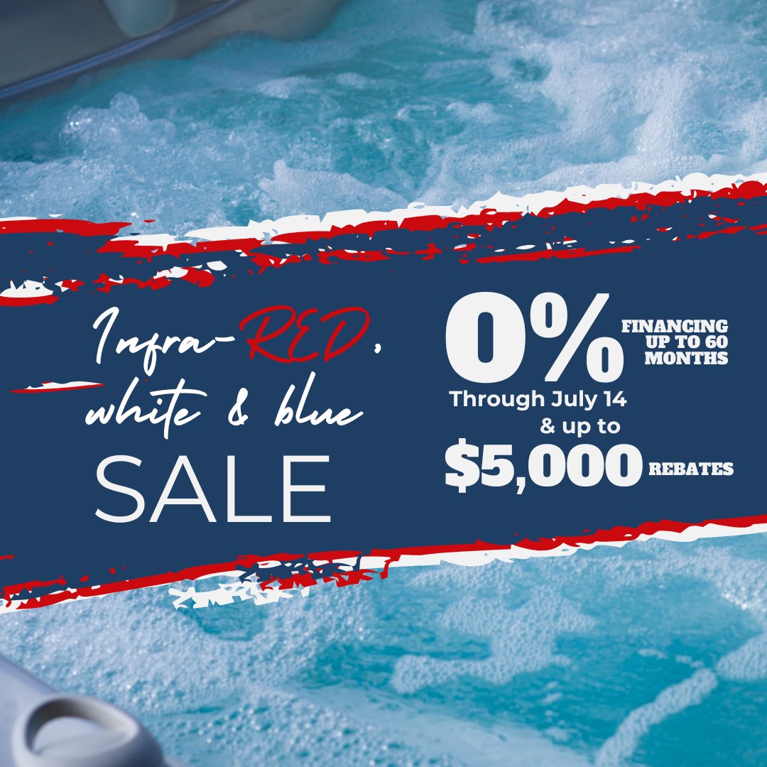 SplashRapid's tweet photo. Quick poll: after the fireworks are over, where does everyone end up? If your answer is 'hanging out in the backyard,' we can help with that. Our Infra-RED, White &amp; Blue Sale is all about creating more family moments and memory-making spaces. Stop in and see what's possible. https://t.co/70bNnHJM7r