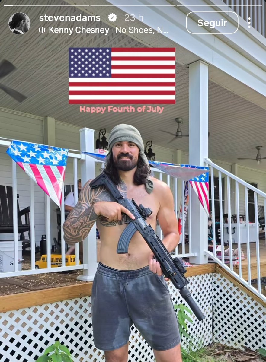 NBAdabad's tweet photo. Steven Adams postou esse story aqui ontem.

Será que a NBA também vai suspender ele ou só vale quando o Ja Morant mostra uma arma? https://t.co/z01SVQkLwo