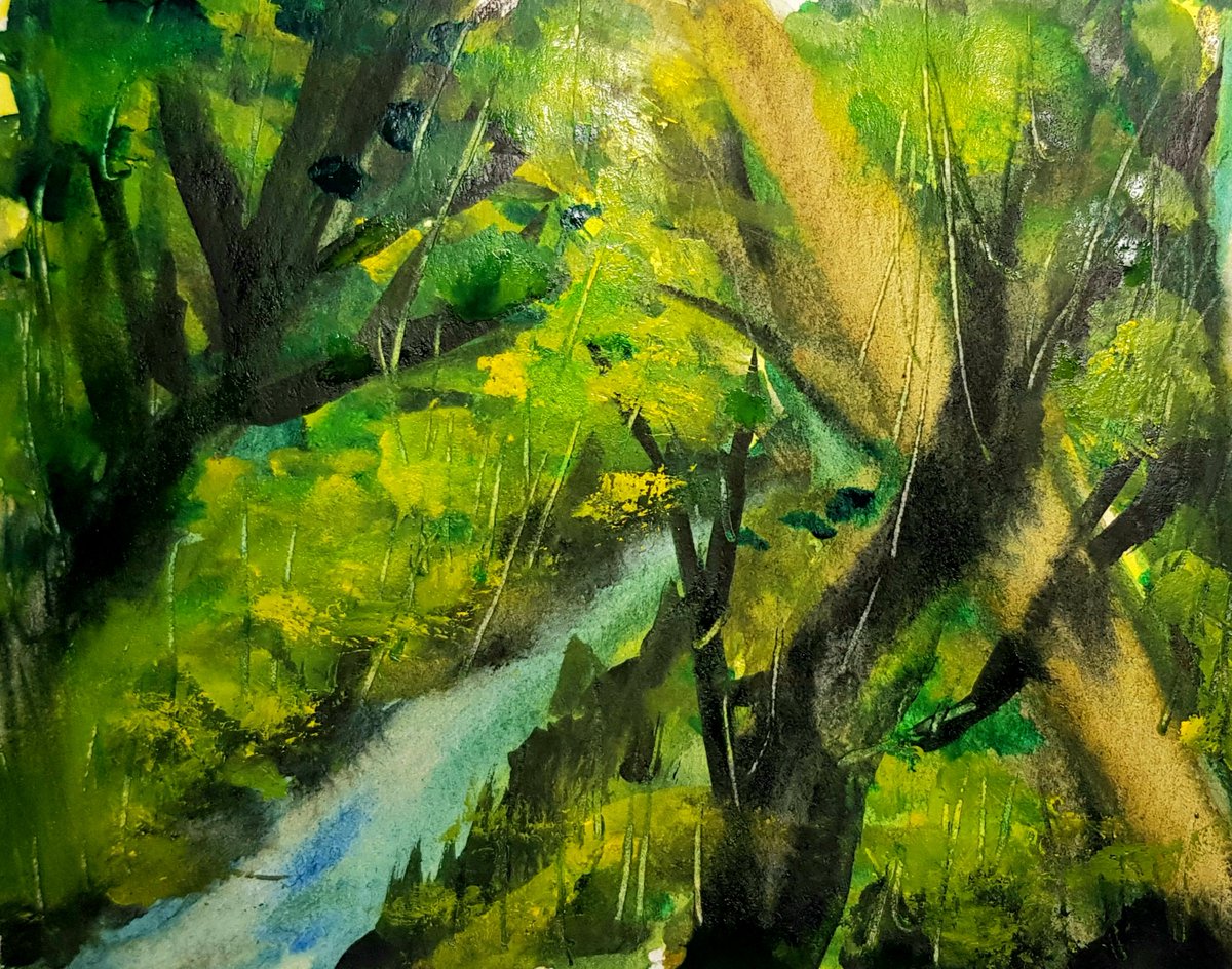 Goferbs's tweet photo. A long walk to the pub!!
#rosawatercolor
#watercolorwoods 
#watercolor 
#charlesevansart 
@charlesevansart https://t.co/uA62mhqjB0