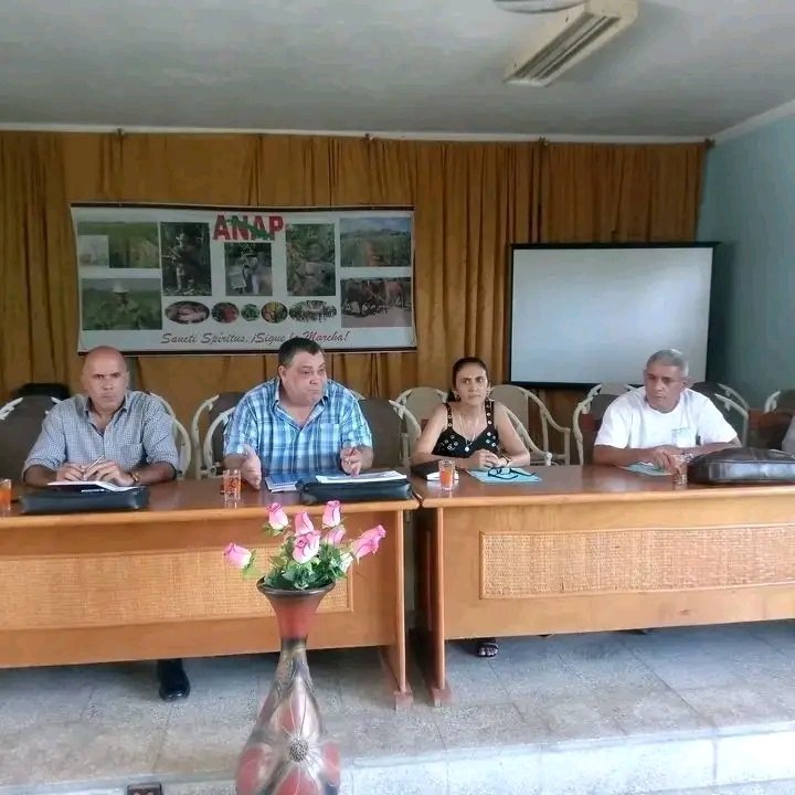 DeivyPrezMartn1's tweet photo. En #SanctiSpíritusEnMarcha el diálogo es clave para el desarrollo del sector agropecuario. El presidente de la ANAP Nacional sostuvo un amplio intercambio con cuadros, campesinos y directivos de cooperativas para analizar las nuevas medidas aprobadas. https://t.co/AarRkhKj1I