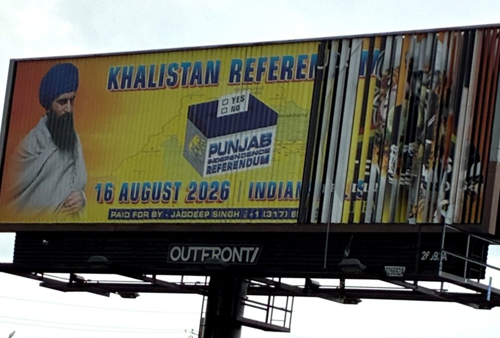 Indy_reporter_'s tweet photo. While in South Indy yesterday, I saw a billboard at Stop 11 and US-31 for the “Khalistan Referendum,” listing a date of August 16, 2026 in Indianapolis.

You're seeing an issue tied to Indian politics show up in Indianapolis because central Indiana has a sizable Sikh community.

The Khalistan Referendum is an unofficial, non-binding vote organized by a diaspora advocacy group called Sikhs for Justice. It asks whether Sikhs support the idea of creating an independent country called Khalistan, separate from India. It’s not run or recognized by the U.S., Indiana, or India, and it has no legal effect. Tt's mainly a way to measure and signal political support.

There are also social media posts circulating that show organizers promoting it including Seattle and a parade in Greenwood. I had to use AI translate to find out what they were saying in the videos.

SAUCE:
https://t.co/P21nXjdxou

https://t.co/quLBXlTUSy

https://t.co/6zkKr6D7f9