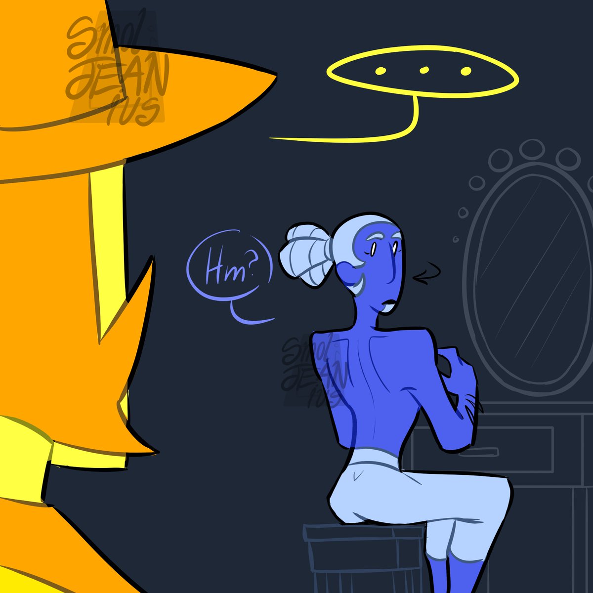 smoljeanius's tweet photo. (1/2) #deltarune #yellow #blue #deltarunespoilers https://t.co/mIPGsPkcbF