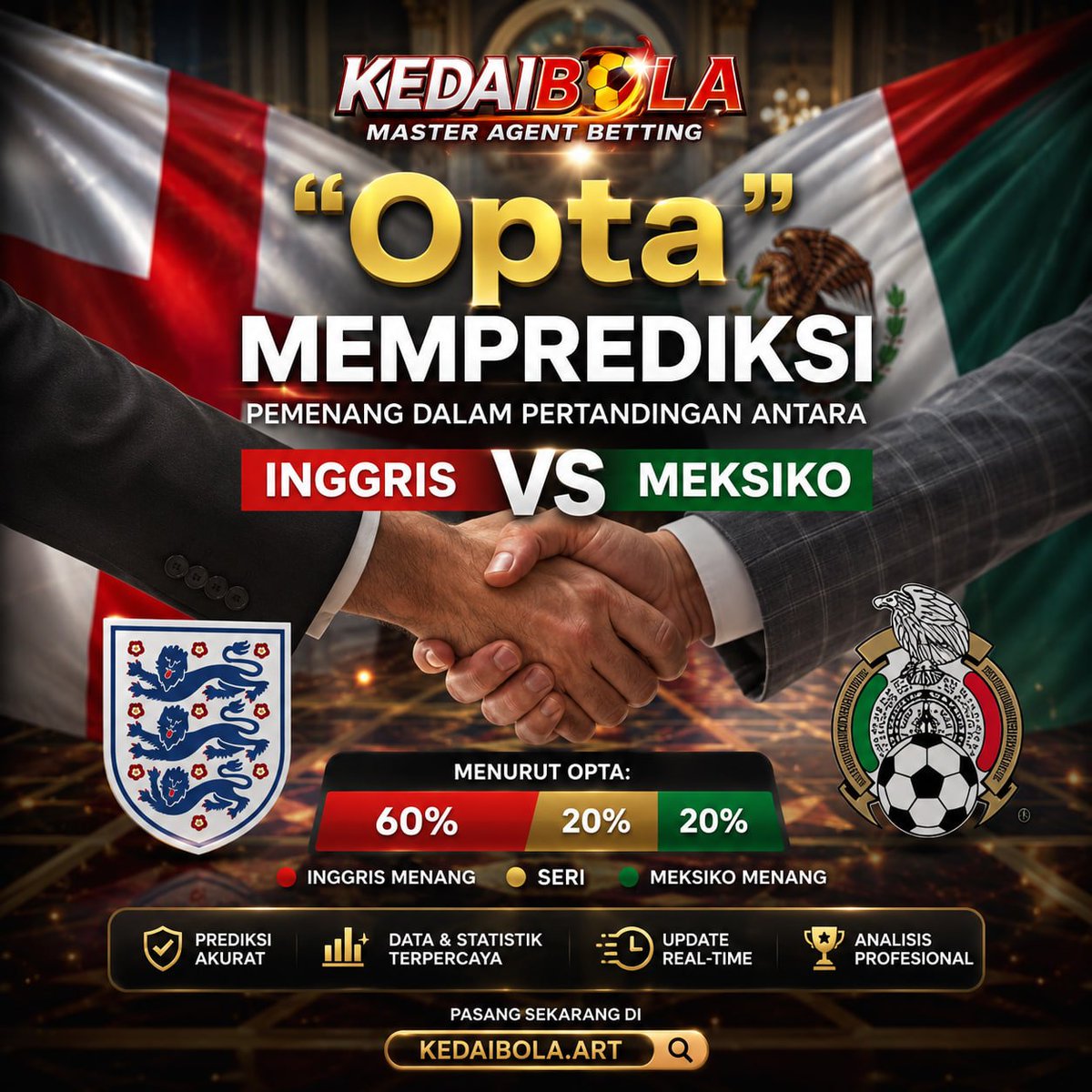 Bolapanasss19's tweet photo. ๐โฝ๏ธOpta menjagokan Inggris, tapi apakah Meksiko siap menghadirkan kejutan? ๐ฌ๐ง๐ฒ๐ฝ
๐ฅPantau analisis, statistik, dan update pertandingan hanya di https://t.co/qTnTFor61C
#Opta #InggrisVsMeksiko #England #Mexico #PrediksiBola #WorldCup2026 #Football #StatistikBola #MatchPrediction https://t.co/NjFpg0QK9S