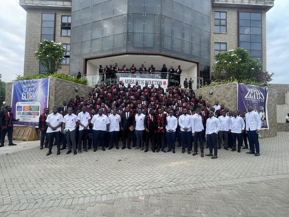 mobafraternity's tweet photo. Ten Years Later: A Decade of Growth, A Lifetime of Brotherhood. MOBA 2016 is Home.🔴⚫️
On 4th July 2026, the MOBA Class of 2016 officially joined the fraternity, taking the Oath of Brotherhood before over 200 alumni during a memorable induction ceremony at the Accra Ridge Church. https://t.co/C4GgPbyYWq