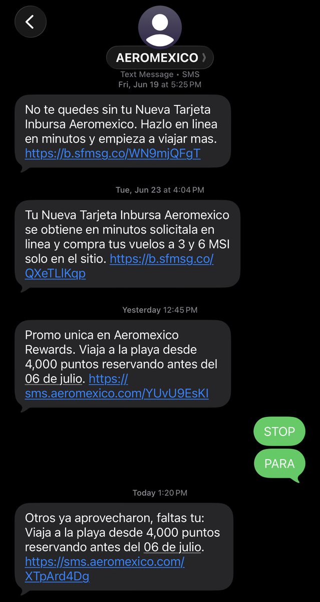 MassholeJesus's tweet photo. @Aeromexico No di permiso a molestar mi celular con  pinches promociones. Quiero que quiten mi número de sus pendejadas. Aeromex caso: 06809540

@Profeco - esa empresa rechaza a removerme de sus pinches mensajes que no quiero. Estoy seguro que hay mas personas. 

Investigarlos y multarlos. https://t.co/uZ2rZIonAV