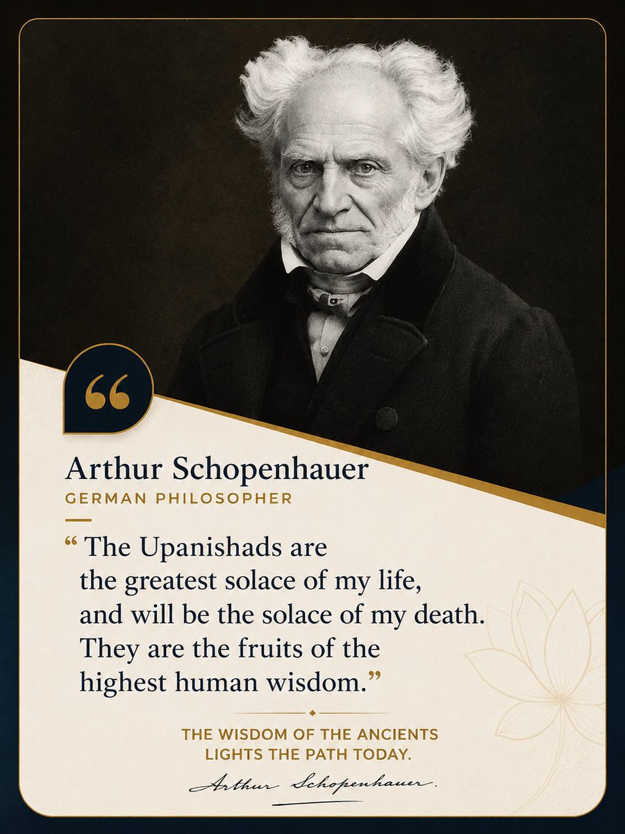Sandrokottos11's tweet photo. The West seeks in the Upanishads the peace it has lost — but for us, they are not solace for death, they are the call to awaken and become fearless, become divine, become free. Arise, awake, and stop not till the goal is reached! https://t.co/L5mJ7DZtqg