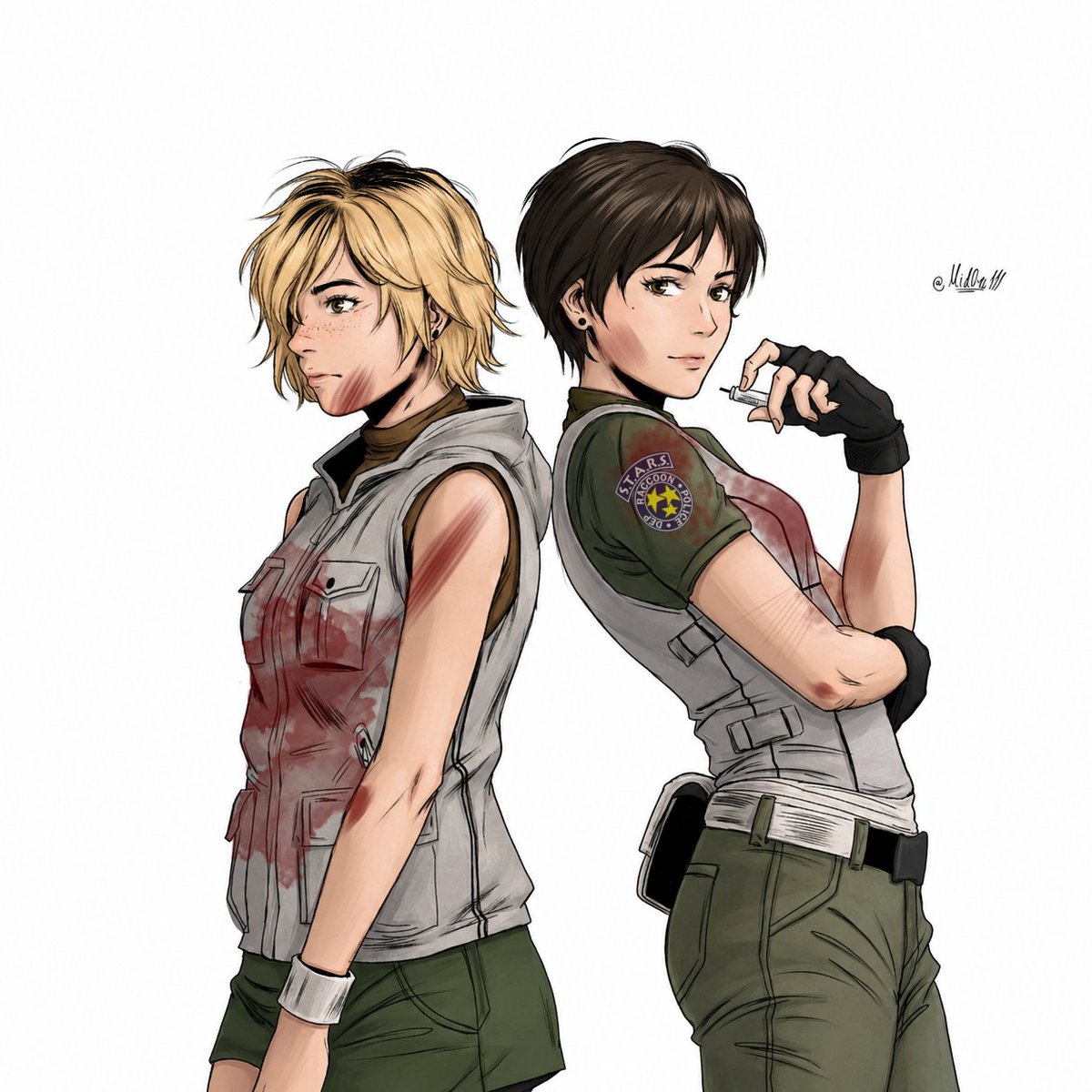 Mid0ri111's tweet photo. "First time?" "No"

#Cherylmason
#Rebeccachambers
#Residentevil 
#Silenthill3 https://t.co/y4gqo7VgBo