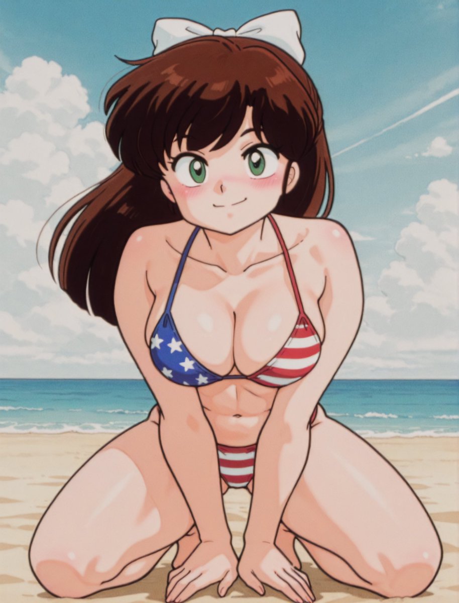 mongerretro's tweet photo. Good morning! Ukyo Kuonji (Ranma 1/2) in Stars and Stripes Bikini https://t.co/bQNIaD3SdR