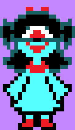PuffballPlayz's tweet photo. Hello #deltarune 
1 eye Aqua or 3 eyes Aqua? https://t.co/I5ax1PADiv