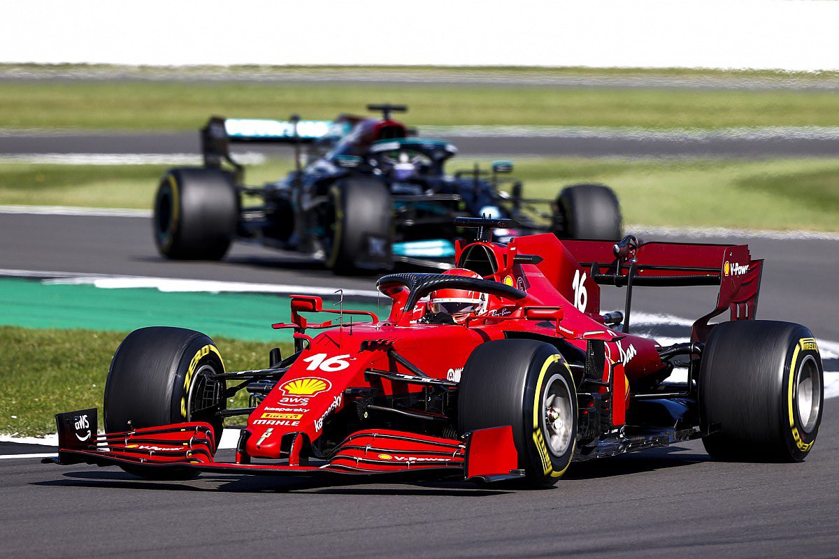 F1GuyDan's tweet photo. Charles Leclerc’s win felt like the racing gods correcting his 2021 and 2022 races at Silverstone

• Stays in front of a faster Mercedes after leading for majority of the GP (2021)

• No safety car shenanigans (2022) https://t.co/RNHuL42Wz4