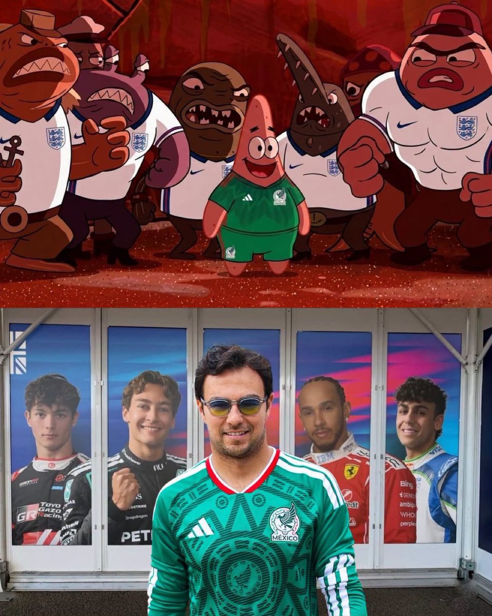 checocrispis's tweet photo. JALALAKSFJDJSKSKSKS Checo le valía verga ir con la camisa de México al Gran Premio en SILVERSTONE JAJAJAJJAKAKAKAAKAJAJSJSJS TE AMO CHECO PTM https://t.co/mL58YLk9fn