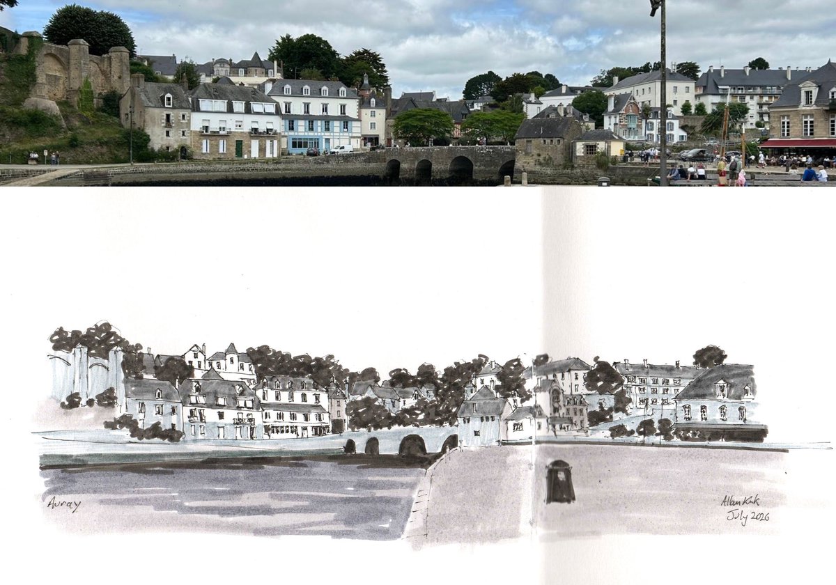 tarnincolour's tweet photo. Auray, Brittany - pen. #sketchbook #sketch #skething #drawing #urbansketcher https://t.co/gHfr9q0p5j