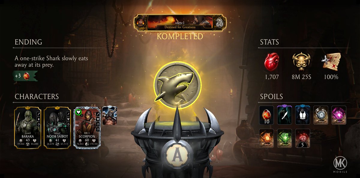 Kermit3000's tweet photo. I just completed a Krypt Run in Mortal Kombat mobile! Check out my stats. https://t.co/G0izkvuWQB