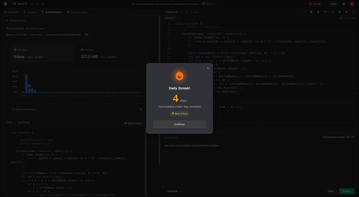 m4hdevil's tweet photo. Day 4

قربت اخلص ال booking flow في Cinefy
راجعت ال creational design patterns
خلصت مسائل ال two pointers من ال blind 75 على neetcode
قدمت على 26 وظيفة وكلهم طالبين seniors .. واضح ان السنتين خبرة راح عليهم ياما هشيفت من الجافا https://t.co/4d9QawGAke