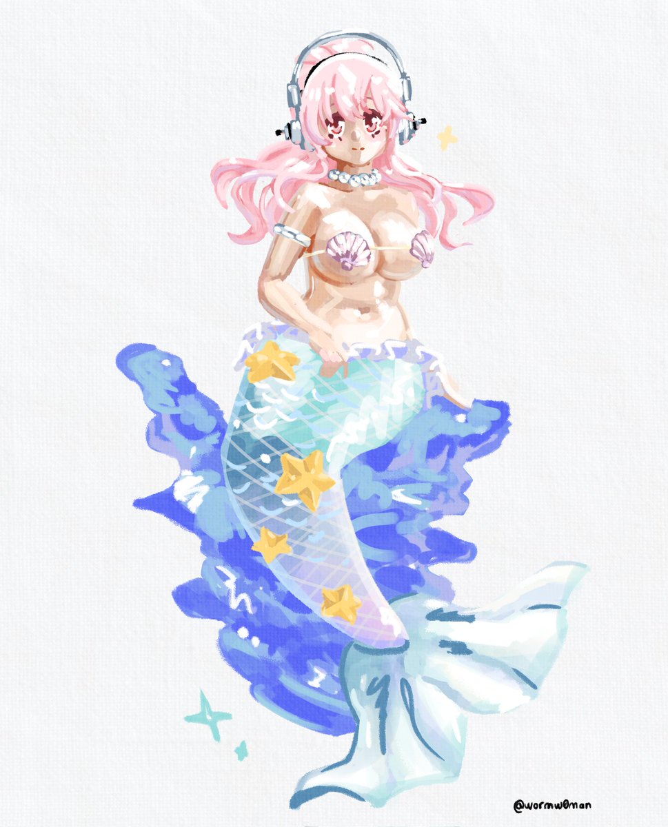wormw0man's tweet photo. Mermaid Super Sonico 🐬💫 https://t.co/kX9yfvCeMy