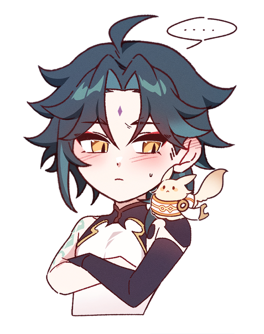 久しぶりに魈空たくさん描いたよ〜😊💚💛