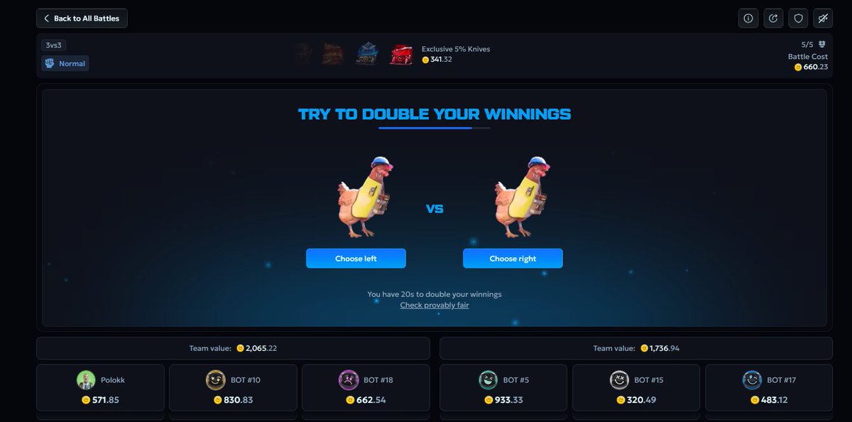 csdropcom's tweet photo. One of these chickens doubled my winnings... 👀

⬅️ Left or Right ➡️

🎁 RT + Comment Left or Right for a chance to win $25!