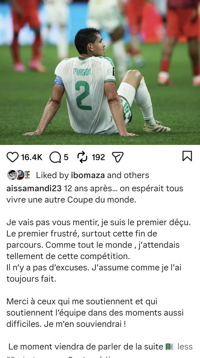 SalahEddineMokr's tweet photo. عيسى ماندي صح مايحشمش 14 سنة وهو حارم الشباب من فرصة فالمنتخب واليوم عوض مايعلن الإعتزال مباشرة راه ينتظر المستقبل ويقولولو زيد معانا عام نحتاجو الخبرة نتاعك فالمرحلة الانتقالية. https://t.co/j9RhRHaYVP