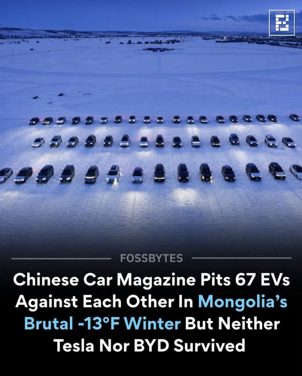 Daily_Crypto24's tweet photo. Check out the latest article in my newsletter: 67 Electric Cars Entered Mongolia’s Brutal Winter Test — And the Results Were a Wake-Up Call https://t.co/SfKp9GGwC5 via @LinkedIn https://t.co/m90srTMW50