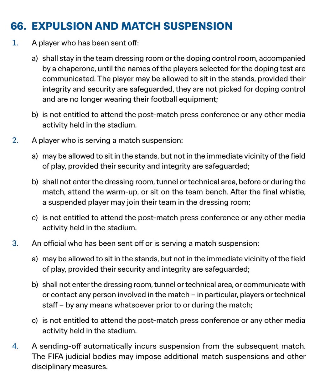 Maus_C's tweet photo. @nalhie 66.4 in this same FIFA Disciplinary Code https://t.co/cp3aKNdBKN