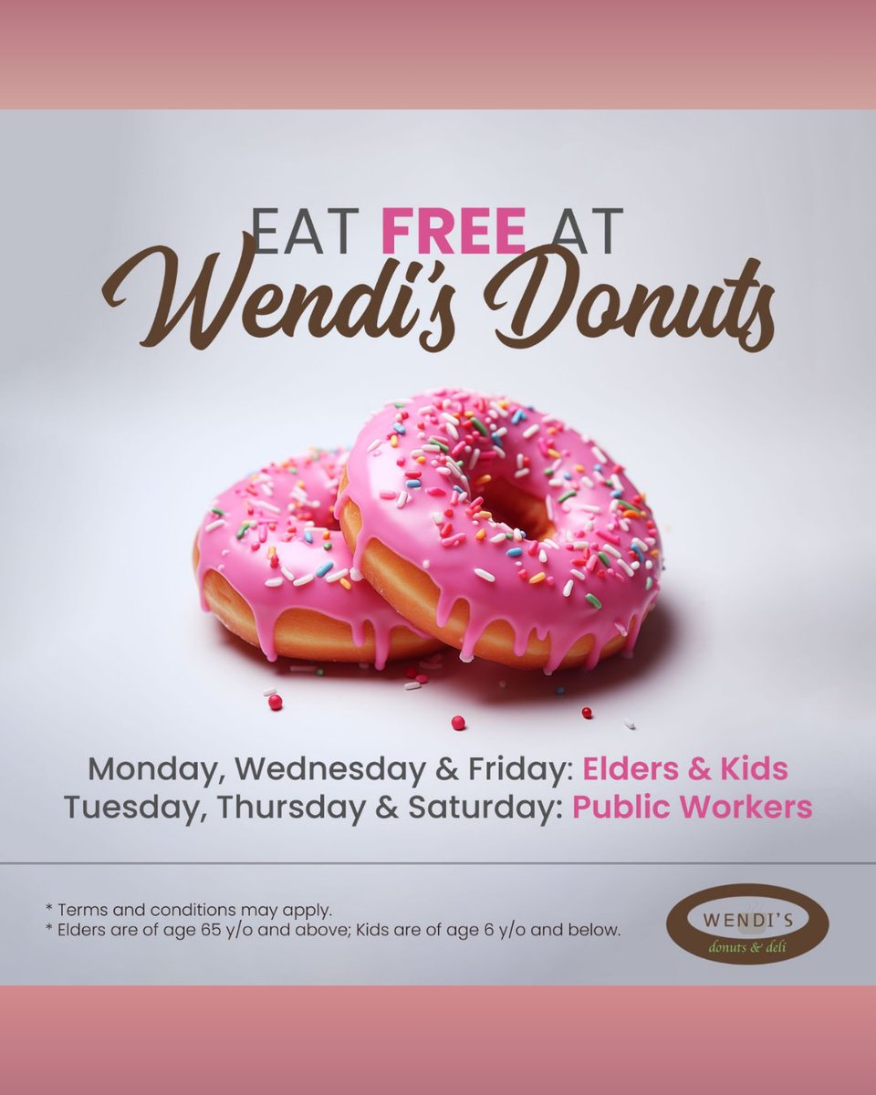 wendis_donuts's tweet photo. Wendi’s is giving back to our amazing community. 

Who do you know in SJC that deserves a little extra joy? Tag them below! It's more than a donut; it's a connection.

#SJCCommunity #SanJuanCapistrano #WendisDonutsDeli #SweetMoments #GiveBack #LocalLove https://t.co/QuDqqU0lsm