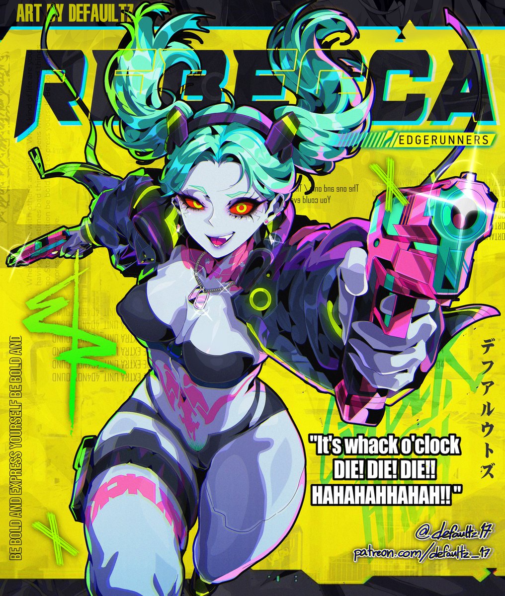 defaultz17's tweet photo. Rebecca Cyberpunk Edgerunners https://t.co/StPBgzEZvv