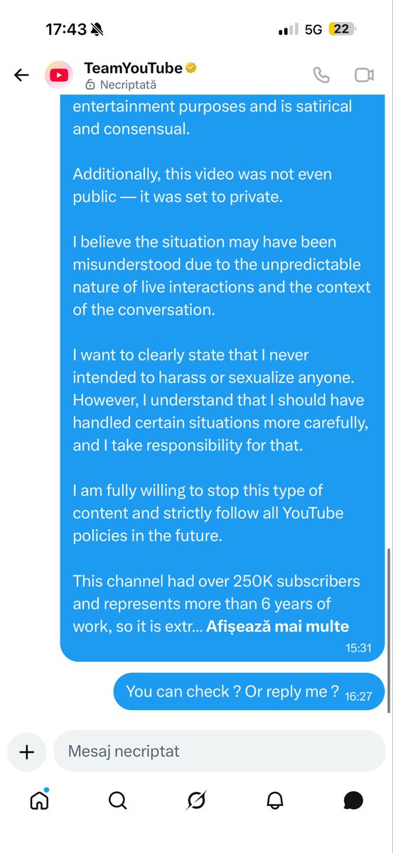 bondrix2's tweet photo. @TeamYouTube Hi, I sent you all the details about my case earlier. 

Could you please let me know if you had a chance to review it? I’d really appreciate any update 🙏 check Private https://t.co/RJn9AFE6hW