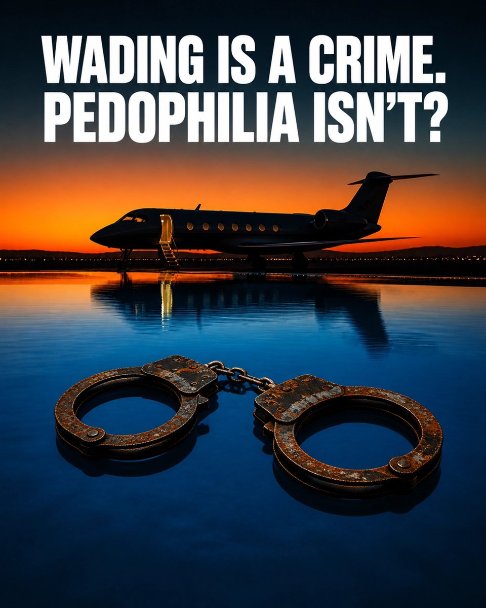 catsagainstgop's tweet photo. THE SYSTEM IS TOTALLY RIGGED.
Pool. Who: Protesters. What: Wading. Result: Arrest.
Epstein. Who: Elites. What: Trafficking. Result: Immunity.
They punish you while the elite walk free. Wake up.
#Justice #Epstein #DoubleStandard #Rigged #Hypocrisy #Corruption https://t.co/76NQGSOMnY