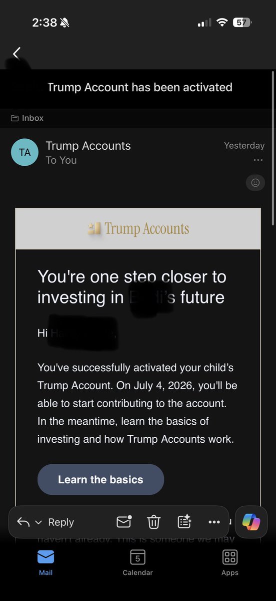 Hunter_Eagleman's tweet photo. Just activated a Trump Account for my grandson today! 🇺🇸

We’ll now be able to start contributing to his future.

Thank you, President Trump, for giving families like ours this incredible opportunity to invest in the next generation. https://t.co/rRDbCw2Z5E