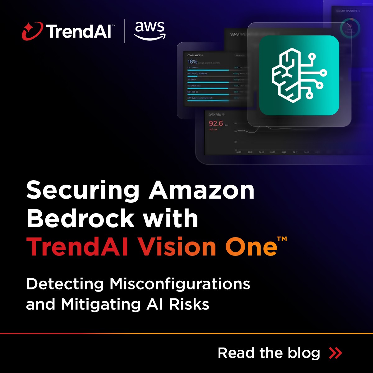NandJason's tweet photo. #AI adoption is accelerating, 🚀 are your security controls keeping up? 

Read the full blog on detecting misconfigurations and mitigating AI risks to secure Amazon Bedrock with TrendAI Vision One™. ➡️ https://t.co/gzrc6AgDdo

#AWSPartners https://t.co/dDv67yZ2wj