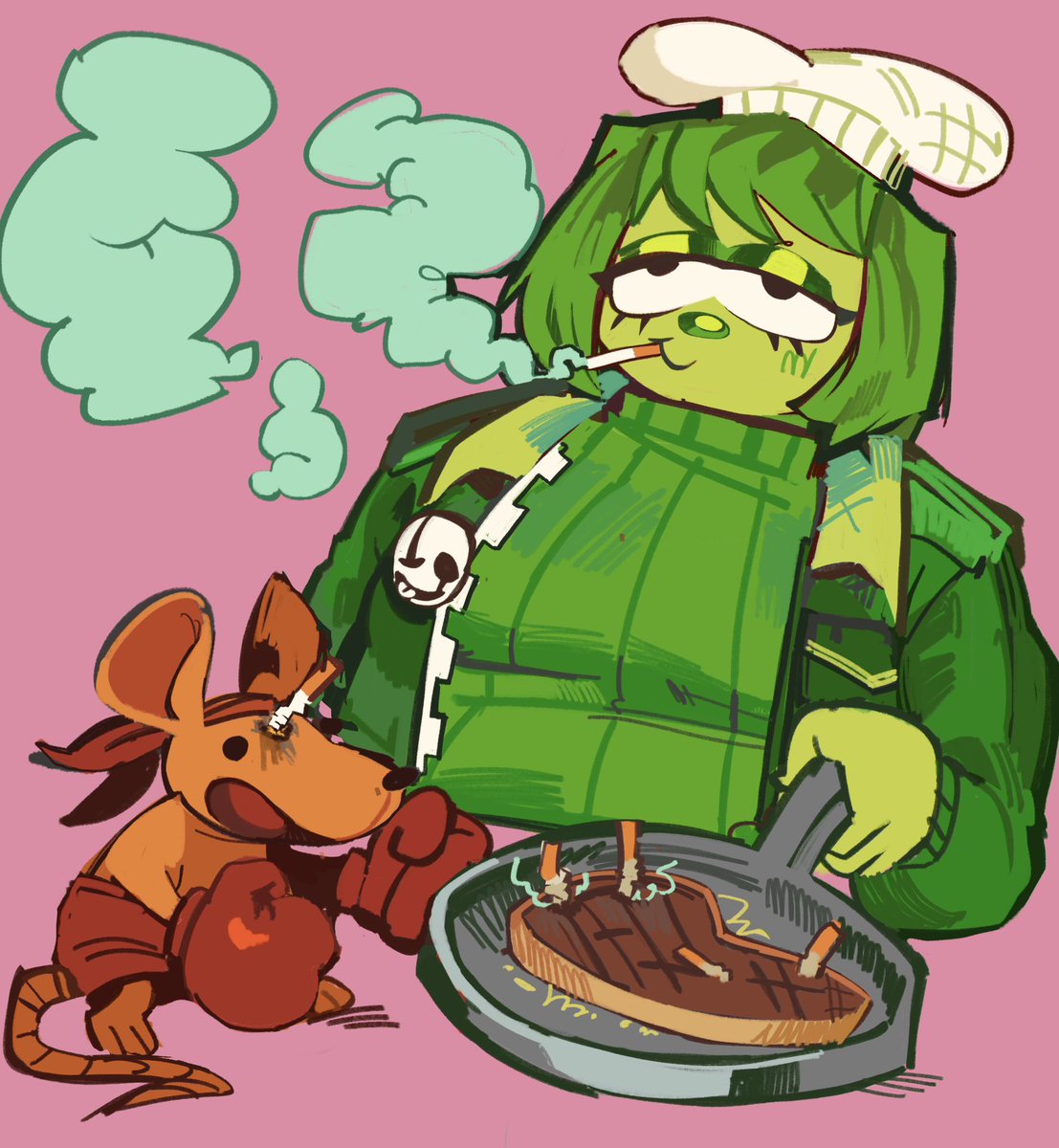 funnylilghoul's tweet photo. Easy-going cooking #deltarunechapter5 #deltarune #utdr #deltarunefanart https://t.co/obcPbIthxC