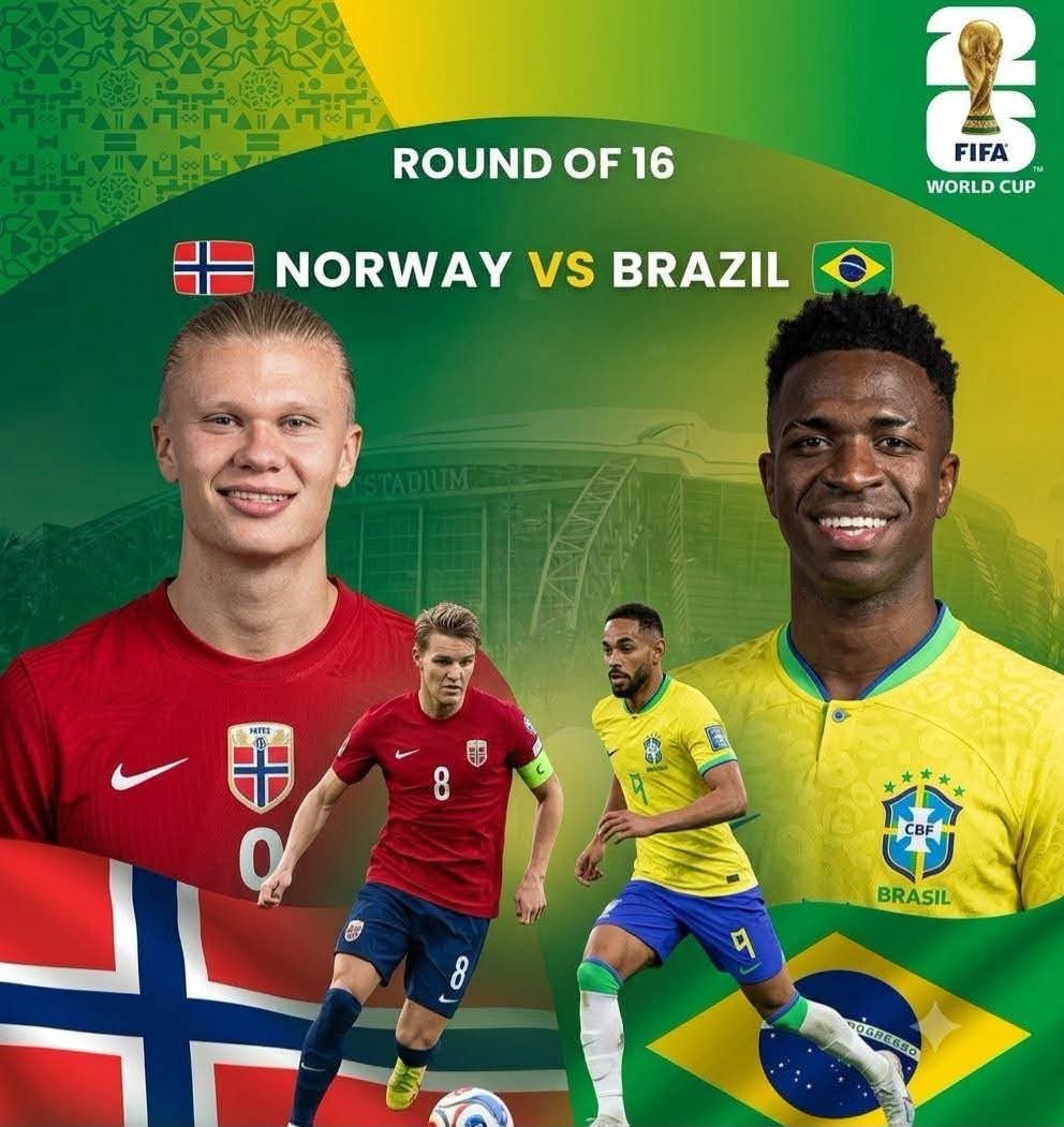 KevinMakau's tweet photo. Big game tonight🍿
#worldcup2026 #Brazil #Norway https://t.co/kfq4e7Mrnq