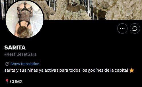 Scorpc7o's tweet photo. Tengo entendido que la chica salió del grupo de amigas de una persona que se hace llamar "Sara". No me consta y nunca he tomado servicio con ella. Dejo imagen de su perfil como referencia.

Y regresando con Sabina, hasta ayer incluso se estaba haciendo la picante en un grupo de telegram de reseñas en donde ya fue expulsada, por cierto.

Y en su grupo privado, pues el clásico discurso victimista de "yo hago las cosas bien, pero últimamente me ha pasado de todo y los que me conocen saben quien soy y blablabla"

Muy preocupada en diferenciarse de las demás churpias que critica, pero parece que está cortada con la misma tijera.

Hasta aquí el reporte.