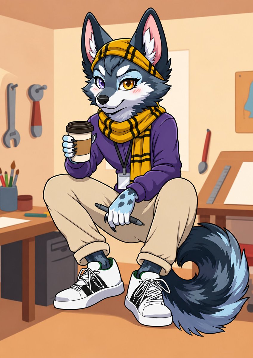 GrimHowl09's tweet photo. Every character has a story here's one I enjoyed making 🐺☕ 
#furry #fursona #furryartㅤㅤㅤ https://t.co/yazq1vS6o3