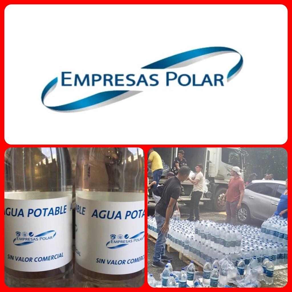 perez_davi42064's tweet photo. SÍ USTED UBICA A ALGÚN VENDEDOR DE ESTA AGUA POTABLE PRODUCIDA POR EMPRESAS POLAR DENUNCIELO DE INMEDIATO A LAS AUTORIDADES COMPETENTES.

LAS EMPRESAS POLAR DONARON GRAN CANTIDAD DEL VITAL LIQUIDO PARA COLABORAR CON LOS DAMNIFICADOS DE LOS SISMOS.!
Y ES COMPLETAMENTE GRATUITA! https://t.co/piLTqyd6XX