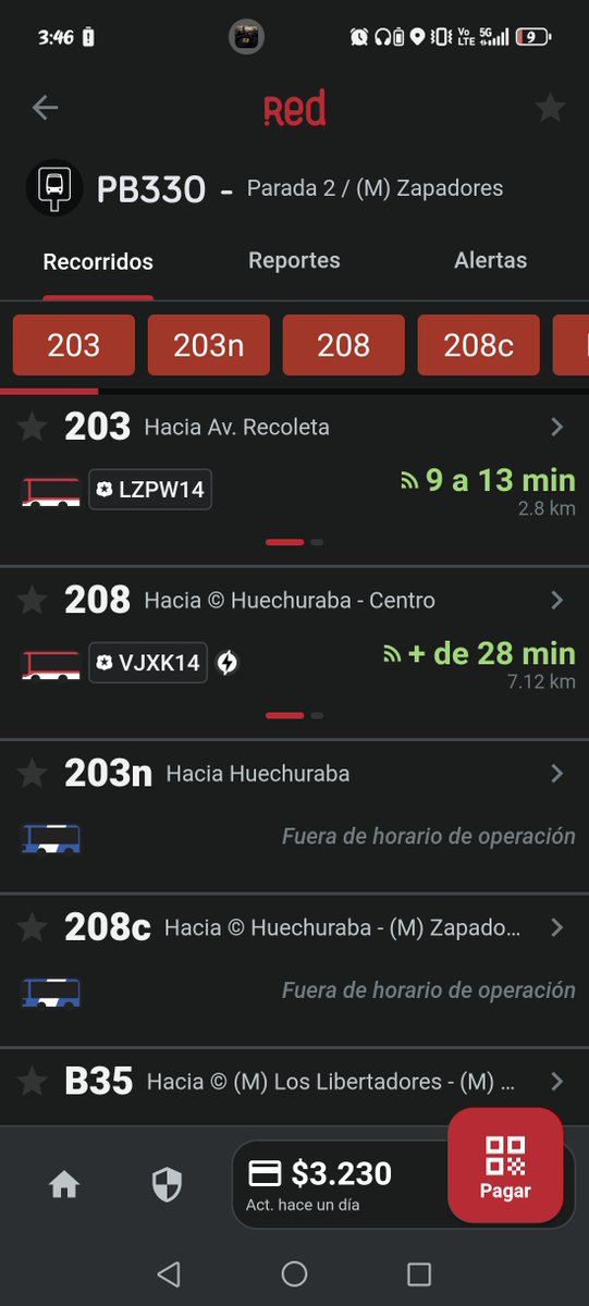 Barbara_BPR's tweet photo. @Red_Movilidad llevo 20 minutos en zapadores con Recoleta PB330, reviso y resulta que el unico bus hacia Huechuraba viene a mas de 28 minutos, esperar mas de 1 hra, horrible edte servicio. https://t.co/cjXXQaJ5st
