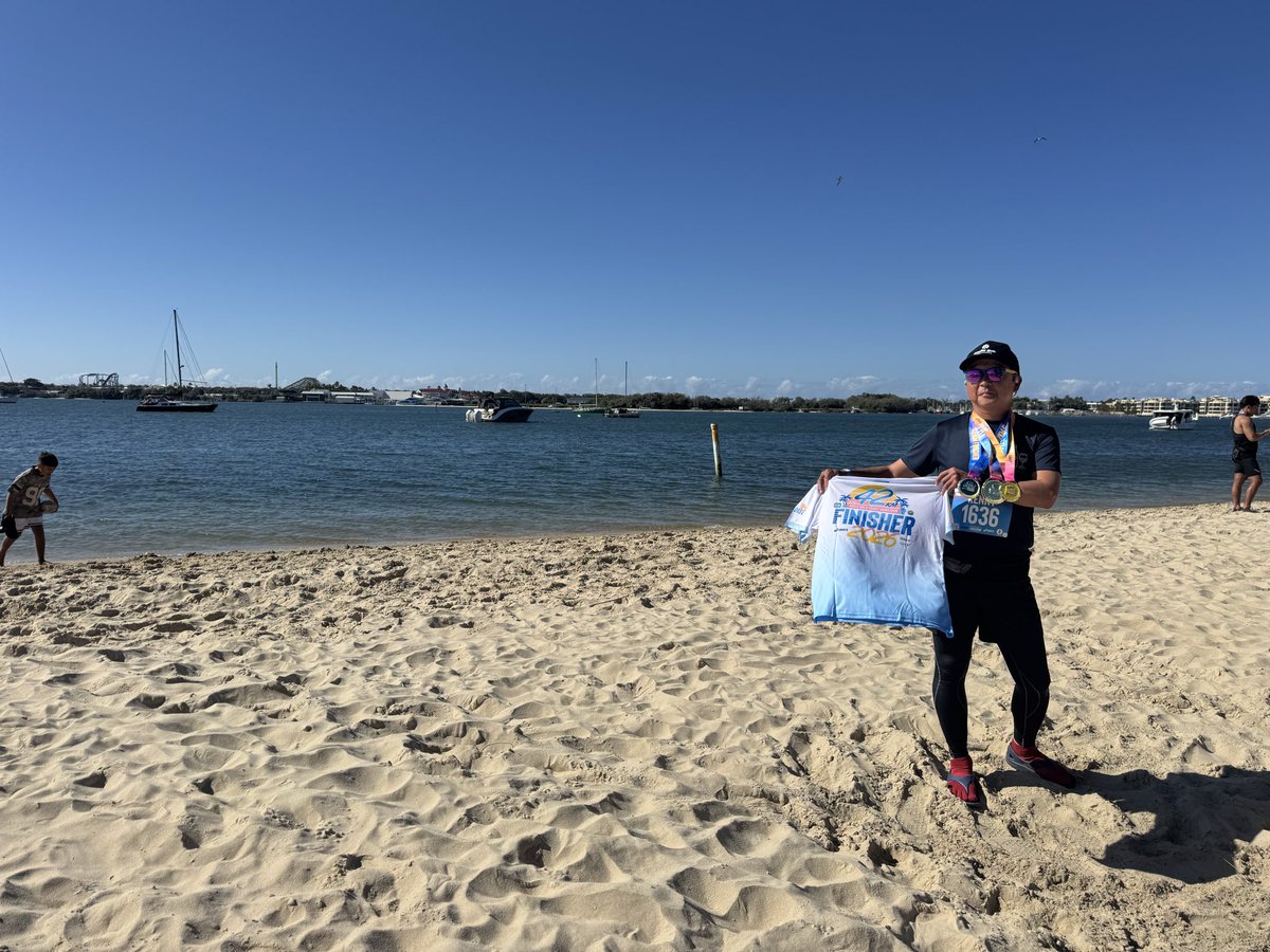 SomuKen's tweet photo. Gold Coast Marathon 2026
ハーフとフルの完走で、Double 63.3km達成
2023年以来2回目です
#SomuKen 
#LiveRunApp https://t.co/XnYf4CWs7I