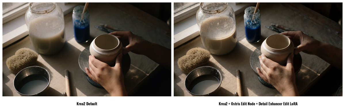 el_mejnun's tweet photo. Using @ostrisai 's amazing method I trained an edit LoRA for Krea 2 by @krea_ai . It's a detail enhancement lora.

You can read the details and download from:

https://t.co/jugbpFBy8h

https://t.co/PHvMi7tYSP https://t.co/CQuROFPlwS
