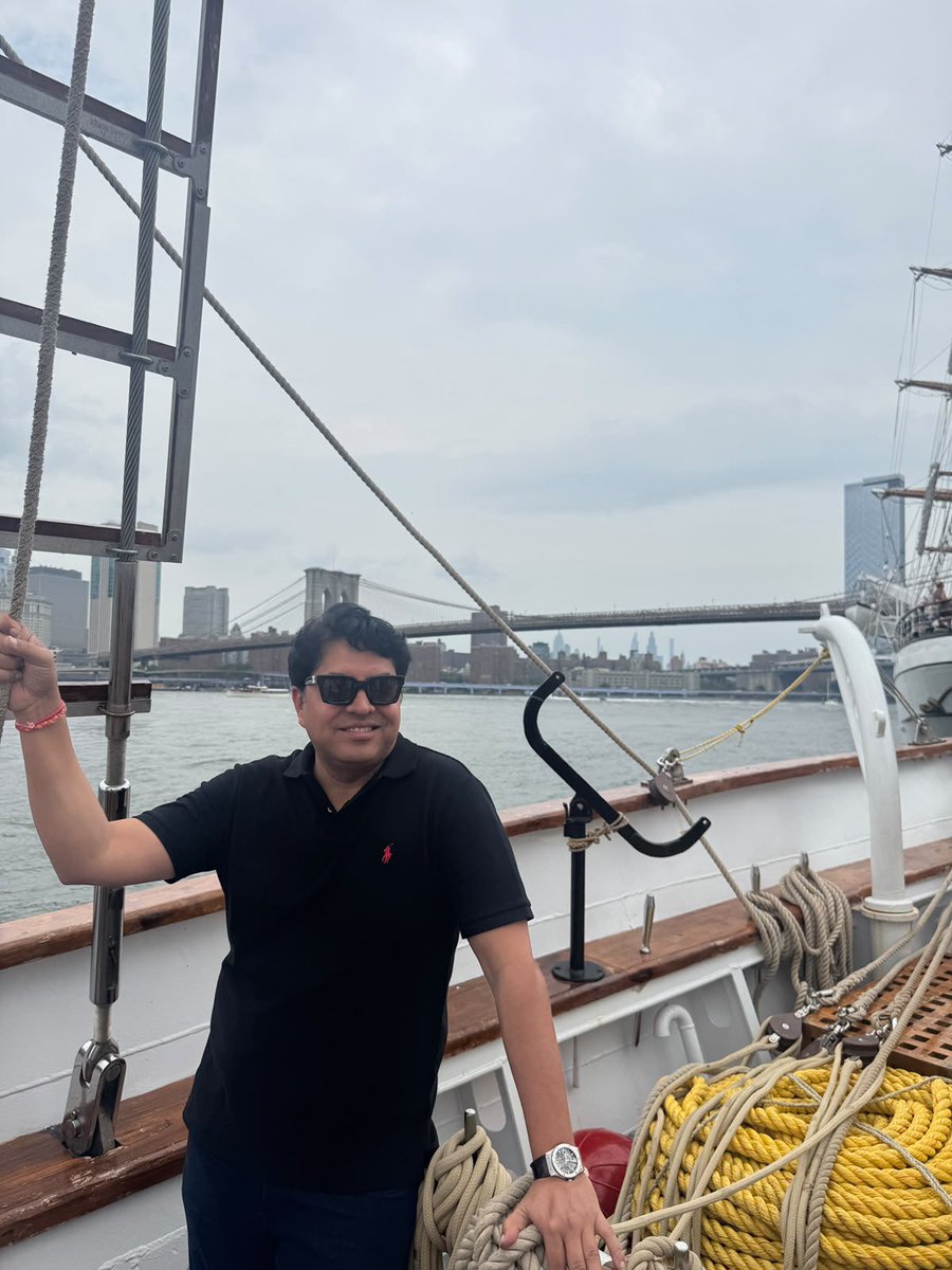 pratap_nagar's tweet photo. A proud moment for India’s maritime heritage as INS Sudarshini sails alongside the world’s finest tall ships in the SAIL250 celebrations, commemorating the 250th anniversary of the United States. 
I got the opportunity to visit the INS SUDARSHINI 
🇮🇳 🇺🇸 https://t.co/MRoOGngiXh