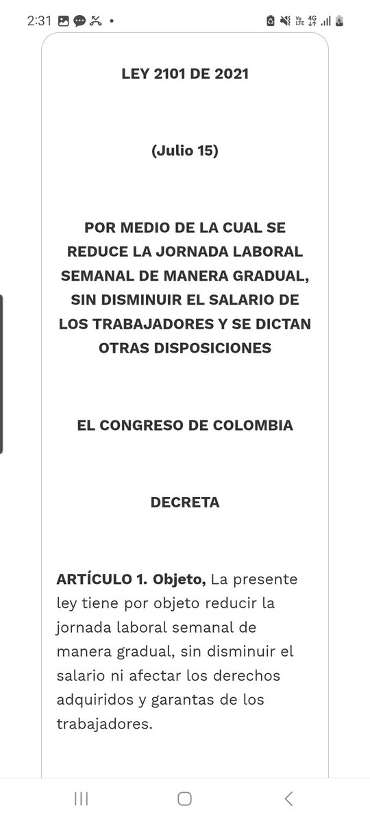 majisan's tweet photo. .Gracias Presidente @IvanDuque por la #Ley2101De2021 que redujo de forma gradual la Jornada Laboral en TODA Colombia.
Sabemos TODOS que es Ley de su Gobierno Pdte #Duque así hoy, de forma cínica y descarada @petrogustavo pretenda presentarla como de él https://t.co/oZkmrN3IWa