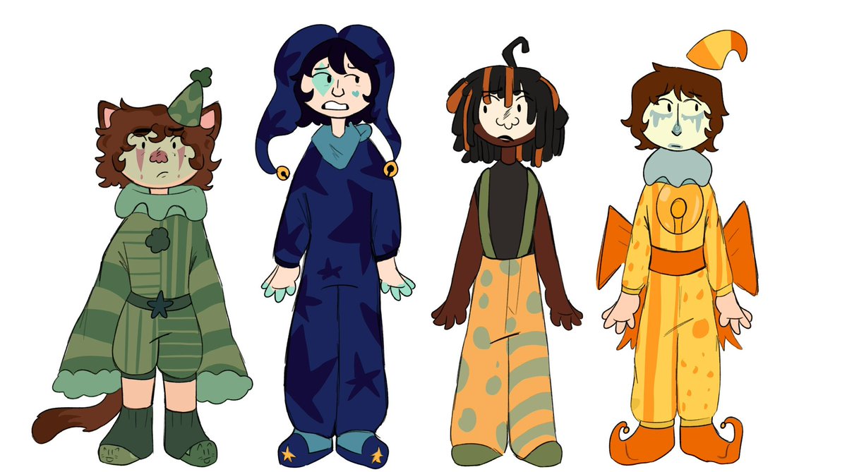CoreQueen_'s tweet photo. okay au where mike goes to sleep at a sleepover and the boys get stuck in his dreamland and are clowns and they gotta escape #strangerthings https://t.co/NuIwHv0j6q