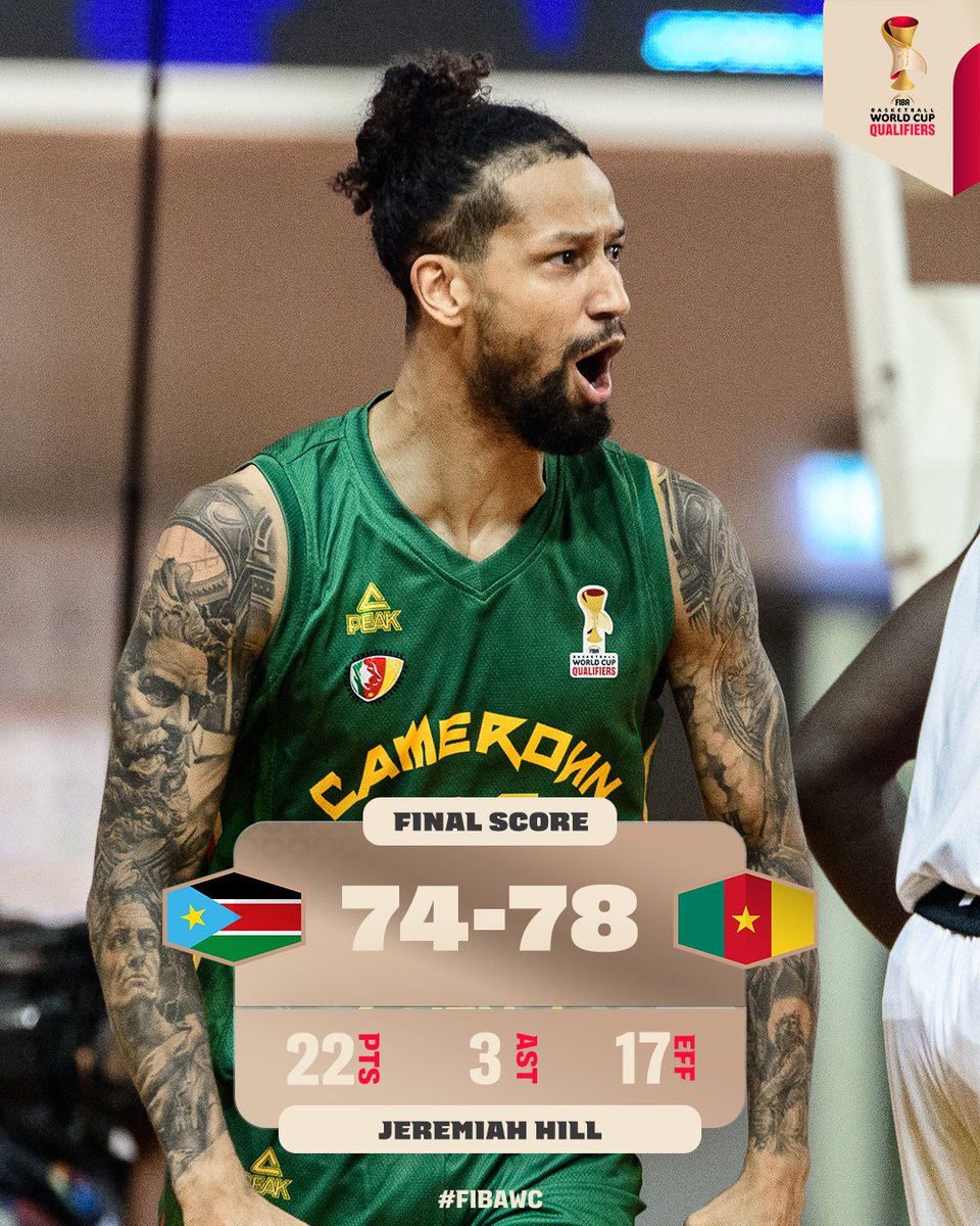 FIBAWC's tweet photo. 3-0 for the 🇨🇲 Undomitable Lions,protecting the home soil! 💯🚀

#FIBAWC | #StepItUp https://t.co/5PpHLWDPjx