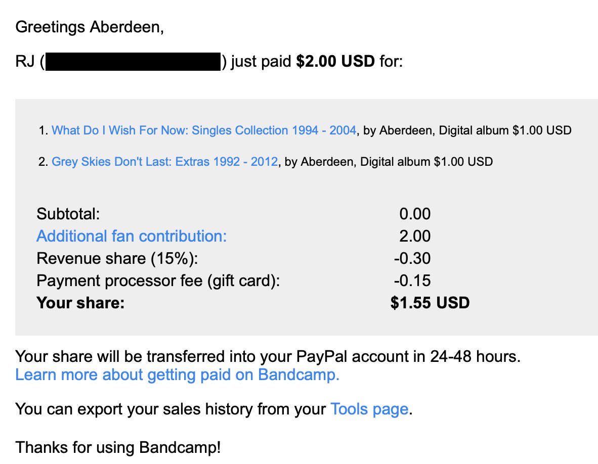 usedbinpop's tweet photo. Michael Malice fans vs. Aberdeen Indiepop fans,
$5 for a 1 song vs. $1 for an entire album. https://t.co/4JbJepkbw4
