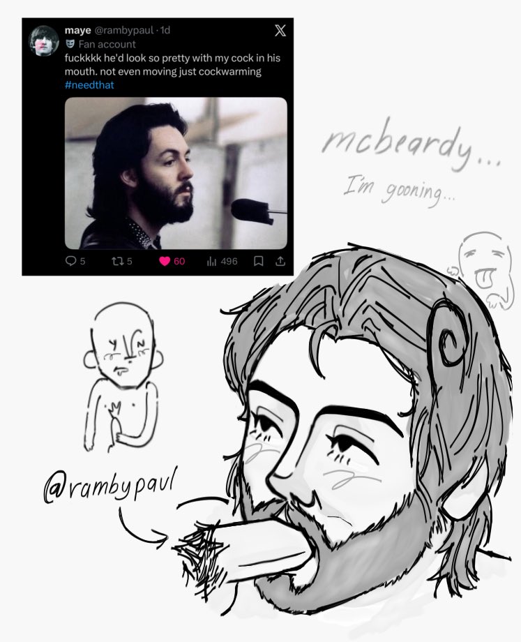 G1p_W0nd3r_'s tweet photo. Thank @rambypaul for this wonderful idea

Mcbeardy can suck my SOUL out of me 🤤

#beatlestwt #nsfw #mcbeardy https://t.co/ZXoP2jdYrN