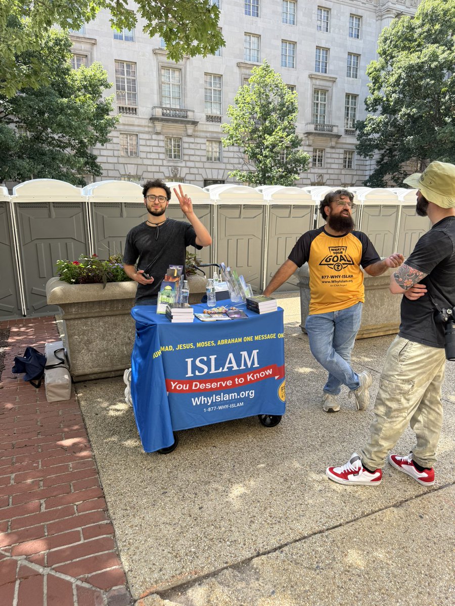 HollyKesler's tweet photo. At America’s 250th celebration in Washington DC, teams from https://t.co/DCDQb0Laqm were actively promoting materials and this should infuriate every American! 

https://t.co/DCDQb0Laqm is run by ICNA — the Islamic Circle of North America.
ICNA was founded in 1968 by South Asian activists tied to Jamaat-e-Islami (JI), the Islamist movement created in 1941 by Maulana Syed Abul A’la Maududi (who I refer to as ‘Farooq’s Grandfather’ in our reports)

According to the Investigative Project on Terrorism (IPT) report on ICNA:

“The JI was created in 1941 by Islamist ideologue Maulana Syed Abdul A’la Maududi… In addition to advancing a rigid interpretation of Islam, the Islamist movement has provided an ideological platform and recruiting base for terrorist groups in South Asia.”

Maududi himself preached:

“Wherever you are, in whichever country you live, you must strive to change the wrong basis of government, and seize all powers to the rule and make laws from those who do not fear God… The name of this striving is Jihad.”

ICNA is described as acting like the constitutive body of Jamaat-e-Islami in the US — an umbrella organization with deep connections to Pak-based networks.

This structure fits the pattern of strategic DAWAH used by movements like Jamaat-e-Islami and the Muslim Brotherhood: a long-term system of invitation, recruitment, and ideological expansion through charities, media, education, and outreach — building loyalty while advancing a totalitarian vision of governance under Islamic law.

Our team has documented ICNA extensively. You may review our three dossiers at https://t.co/gHWnxpySxR.

ICNA’s own recent post about the 250th anniversary:
https://t.co/5Z9SO33X1O

Same organization. 
Same network. 
Same ideology.
@georgenews