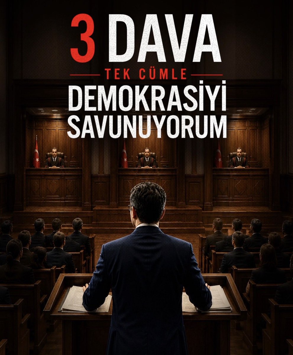 NazYavuzarslan's tweet photo. 🇹🇷Ekrem İmamoğlu’ndan yeni paylaşım:

“3 dava tek cümle” https://t.co/W76jorNAnm