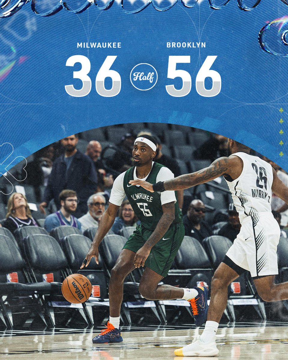 Bucks's tweet photo. At the half. https://t.co/eazlvZRV41